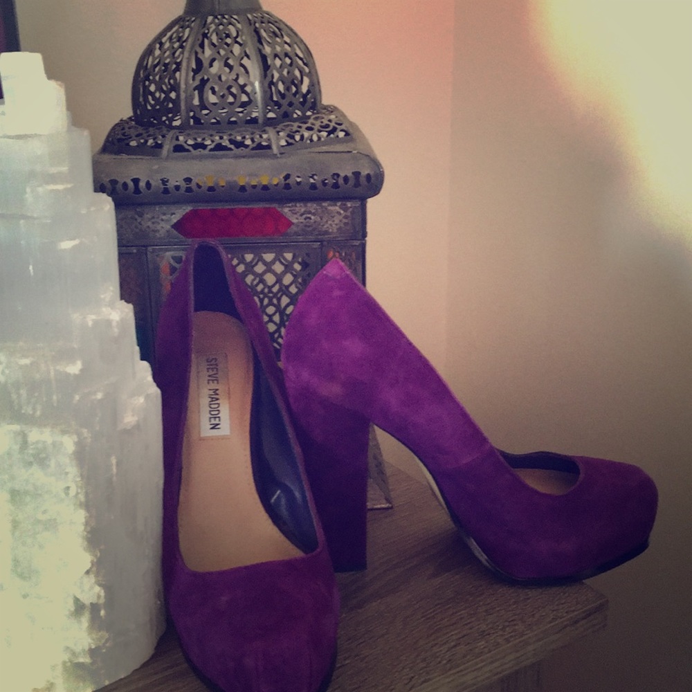 Beautiful suede high heels